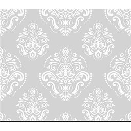 Papel de Parede Lavável Clássico Arabesco Cinza Claro - 2