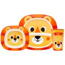 Ver imagem 1 de Kit Refeição Infantil Leão 3 Itens em Plástico Buba
