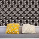 Ver imagem 1 de Papel de Parede Lavável Clássico Arabesco luxo escuro