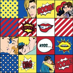 Adesivo de Azulejo Pop Art 20x20 cm com 12un - 3