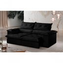 Ver imagem 2 de Sofá Istambul Retrátil e Reclinável Caixa Zero 2,40m Pillow de 15cm - Preto