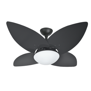 Ventilador de Teto Infinity Lótus Preto 4 Pás Pretas 110 V 1025 Lótus 4P