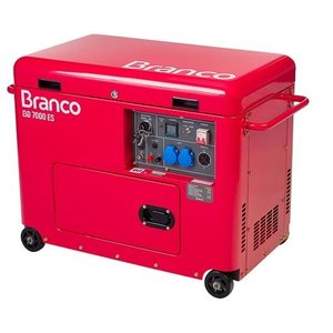 Gerador de Energia Branco Bd 7000 Es 7 Kva Silenciado Monofásico Bd 7000es