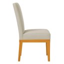 Ver imagem 3 de Kit 6 Cadeiras de Jantar Brisa Suede Base de Madeira - Pallazio Cor Cappuccino