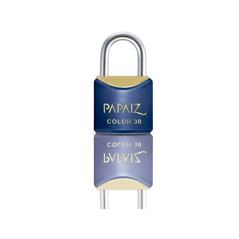 Cadeado com Chave 30mm Latão Azul Color Line Papaiz