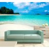 Papel De Parede Paisagem Praia Coqueiro Sol Mar GG583 - 2