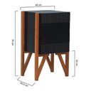 Ver imagem 4 de Gaveteiro-mesa Cabeceira Decor Preto-amêndoa