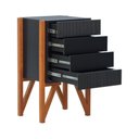 Ver imagem 7 de Gaveteiro-mesa Cabeceira Decor Preto-amêndoa