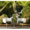 Papel De Parede Paisagem Cachoeira Pedra Lago Floresta GG190 - 2