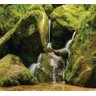 Papel De Parede Paisagem Cachoeira Pedra Lago Floresta GG190 - 1