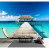 Adesivo Paisagem Praia Mar Sol Papel Parede Viagem GG604 - 2