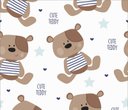Ver imagem 2 de Papel de Parede Infantil Auto Adesivo Lavável Teddy Urso