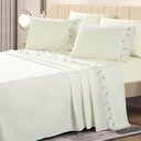 Ver imagem 2 de Jogo de Cama Lençol Queen Bordado Acalanto 4 Peças - Palha C - 100% Poliéster