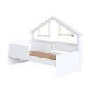 Ver imagem 2 de Cama Infantil com Proteção Lateral 106cm x 200,3cm Moldura Casinha com Livreiro Cor:Branco