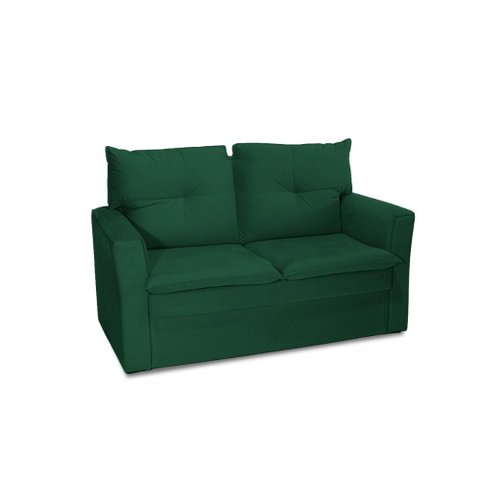Sofá Pequeno 02 Lugares 150cm Mobi Suede Verde Herrero