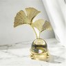 Folha Dourado com Esfera Decorativa 10cm em Metal Decoração:03 - 7