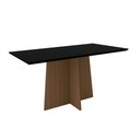 Ver imagem 1 de Mesa Ana 160x90 - Imbuia / Preto