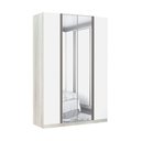 Ver imagem 1 de Guarda-roupa Solteiro Luciane 4 Portas 3 Gavetas Prime Plus Alumínio com Espelho 160 Cm
