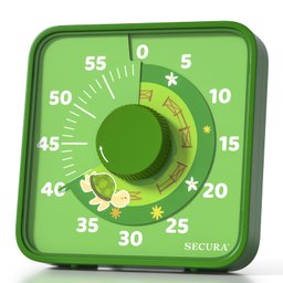 Secura Timer Visual Infantil 60 Min. com Ímã e Estampa Animal (verde) - 1