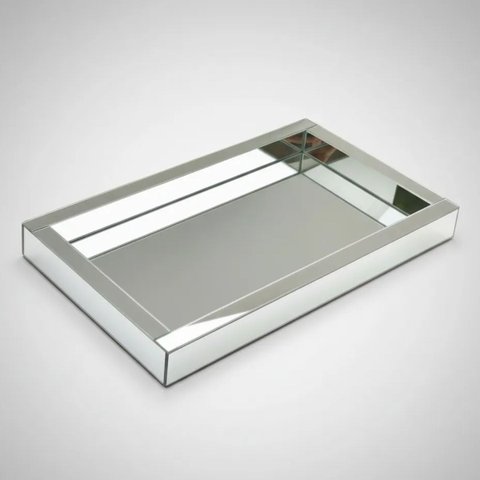 Bandeja Decorativa Espelhada para Aparador, Mesa e Sala 30x50cm