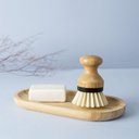 Ver imagem 2 de Escova de Bambu Oikos Redonda Preta para Limpeza