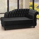 Ver imagem 2 de Recamier Diva Chaise Capitone 160 cm Pes MDF Gane SL 944 Veludo Peer