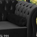 Ver imagem 5 de Recamier Diva Chaise Capitone 160 cm Pes MDF Gane SL 944 Veludo Peer
