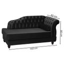 Ver imagem 4 de Recamier Diva Chaise Capitone 160 cm Pes MDF Gane SL 944 Veludo Peer