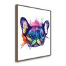 Quadro Decorativo Canvas Abstrato Pug Dog Aquarela Arte:Madeira - 1