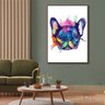 Quadro Decorativo Canvas Abstrato Pug Dog Aquarela Arte:Madeira - 2