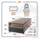Ver imagem 3 de Cama Box Espuma San Diego Solteiro 88x188 Cinza King House