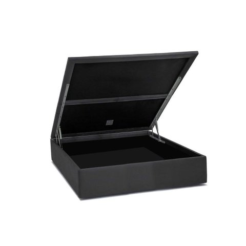 Cama Box Baú Casal Universal Suede Gray (138x188x35) - Ortobom