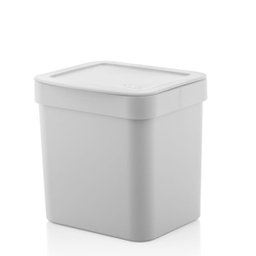 Lixeira pequena 2,5 Litros Branca banheiro cozinha sala Ou - 1
