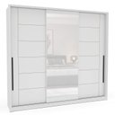 Ver imagem 4 de Guarda Roupa Casal 220cm 3 Portas de Correr com Espelho 240856 Lisboa Politorno Móveis
