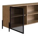 Ver imagem 5 de Rack de Tv York Estilo Industrial 180cm 02 Portas 27912 Artesano - Vermont/preto