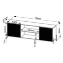 Ver imagem 6 de Rack de Tv York Estilo Industrial 180cm 02 Portas 27912 Artesano - Vermont/preto