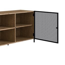 Rack de Tv York Estilo Industrial 180cm 02 Portas 27912 Artesano - Vermont/preto - 4