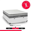 Ver imagem 7 de Cama Box Baú Casal + Colchão Paris Molas Ensacadas Cinza Couro Branco/cinza