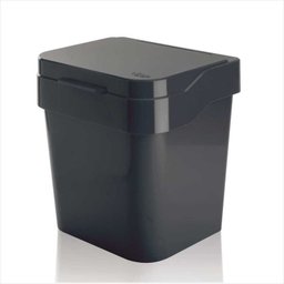 Lixeira preta Pia cozinha banheiro 3 litros plástico OU - 1