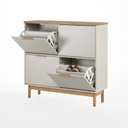 Ver imagem 3 de Sapateira Kaki 4 Portas 105 Cm X 35 Cm Tauari / Off White