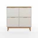 Ver imagem 1 de Sapateira Kaki 4 Portas 105 Cm X 35 Cm Tauari / Off White