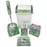 Kit Banheiro em Acrílico com Lixeira Porta Sabonete Escova 5 peças - Wincy - verde - 1