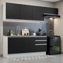 Ver imagem 1 de Armário de Cozinha Completa 100% MDF 260cm Branco/Preto Acordes Madesa 03
