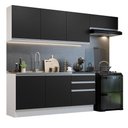 Ver imagem 3 de Armário de Cozinha Completa 100% MDF 260cm Branco/Preto Acordes Madesa 03