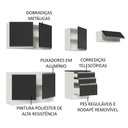 Ver imagem 5 de Armário de Cozinha Completa 100% MDF 260cm Branco/Preto Acordes Madesa 03