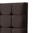 Ver imagem 5 de Cabeceira Cama Casal Estofada 1,40 - Maia Linho Marrom