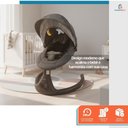 Ver imagem 5 de Cadeira de Descanso e Balanço Cadeirinha para Bebê com Musica Mosquiteiro e Controle Remoto Preta