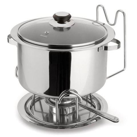 Banho Maria Rechaud Base Bowl Embutido tampa vidro 5,8 L
