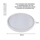 Ver imagem 2 de Plafon Moderno Led Zony 50cm 36w C/ Controle Remoto Nordecor