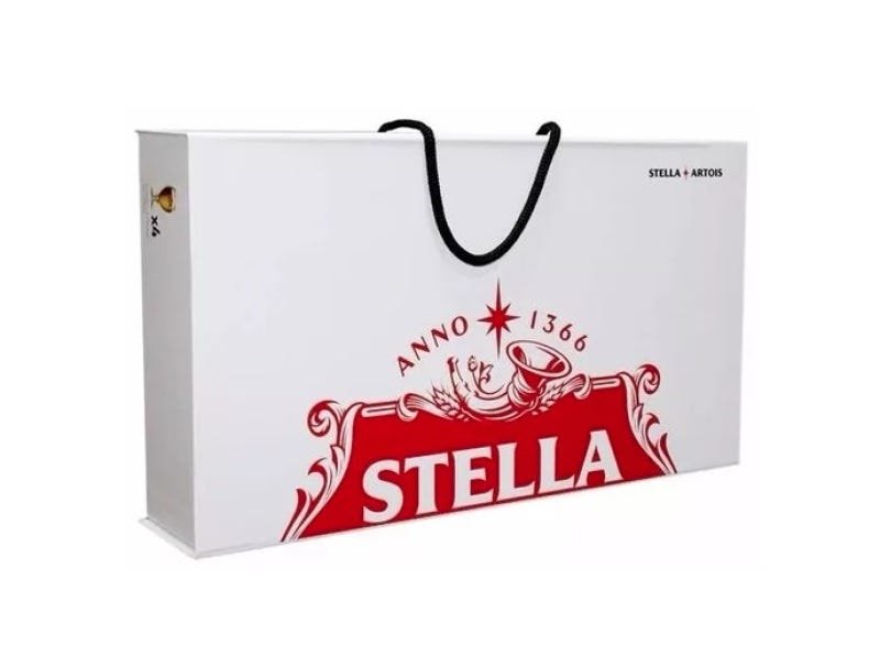 Quatro Taças Stella Artois 250 Ml Importado Maleta Especial - 3